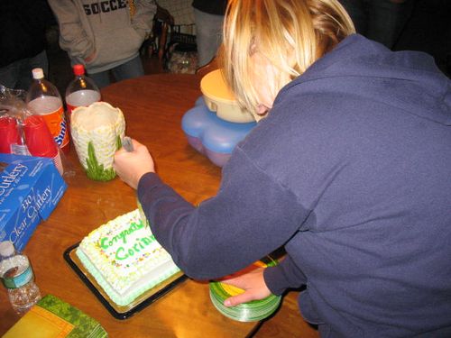 Cake Stabbing Corinne